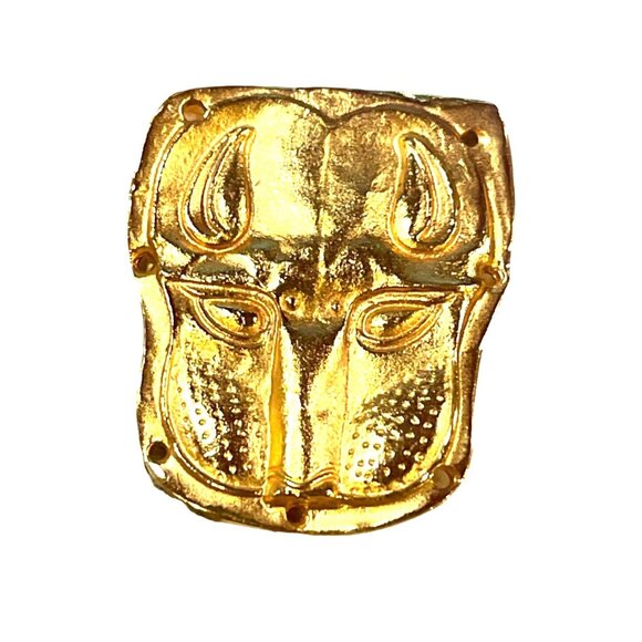 Scythian Gold Plated Panther head Reproduction Pin Pendant ca 3rd century BCE. R - Picture 3 of 7